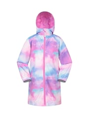 Mountain Warehouse Pink Kids Flo Printed Water Resistant Jacket - Image 1 of 5