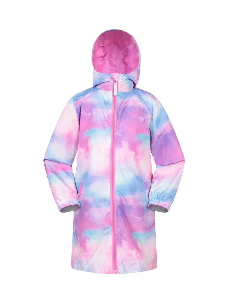 Mountain Warehouse Pink Kids Flo Printed Water Resistant Jacket - Image 1 of 5