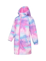 Mountain Warehouse Pink Kids Flo Printed Water Resistant Jacket - Image 4 of 5