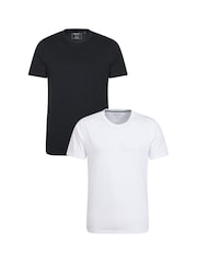 Blanco - Mountain Warehouse Mens Flint Crew Neck T-Shirt Multipack - Imagen 1 de 8
