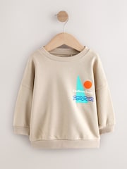 Stone Endless Seas Printed Crew Neck Sweatshirt (3mths-7yrs) - Image 1 of 4