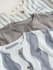 Grey Scandi Cactus Baby Rompers 3 Pack - Image 11 of 13