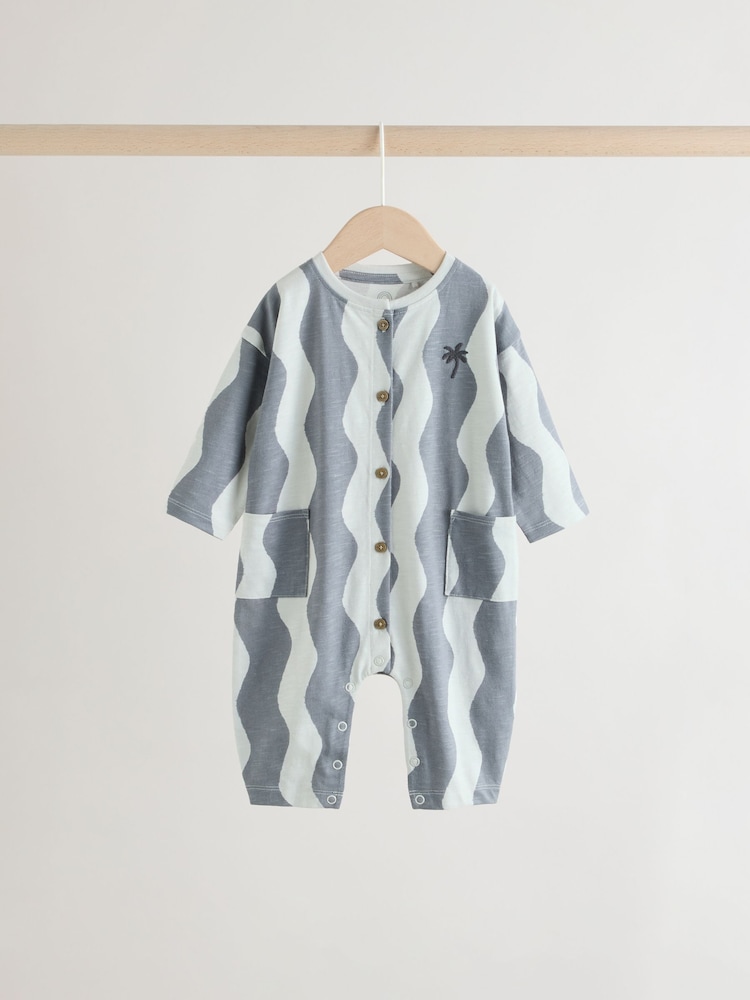 Grey Scandi Cactus Baby Rompers 3 Pack - Image 2 of 13