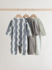 Grey Scandi Cactus Baby Rompers 3 Pack - Image 5 of 13