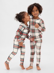 Gap Red Check Matching Family Christmas Cotton Pyjamas (6mths-5yrs) - Image 3 of 6
