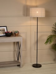 Searchlight Black/Grey Julian Cut Out Floor Lamp - Image 1 of 4