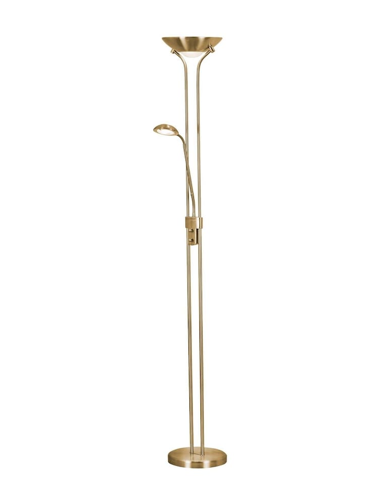 Searchlight Satin Brass Mother Child Carina Sol LED Dimmable Floor Lamp - Image 2 of 4 Searchlight Satin Brass Mother Child Carina Sol LED Dimmable Floor Lamp - Image 2 of 4