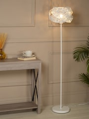 Searchlight White Petra Fretwork Shade Floor Lamp - Image 1 of 4