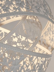 Searchlight White Petra Fretwork Shade Floor Lamp - Image 2 of 4