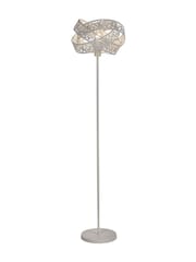 Searchlight White Petra Fretwork Shade Floor Lamp - Image 3 of 4