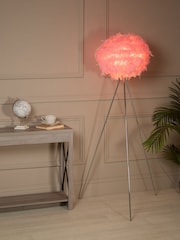Searchlight Chrome Fandango Feather Tripod Floor Lamp - Image 1 of 3