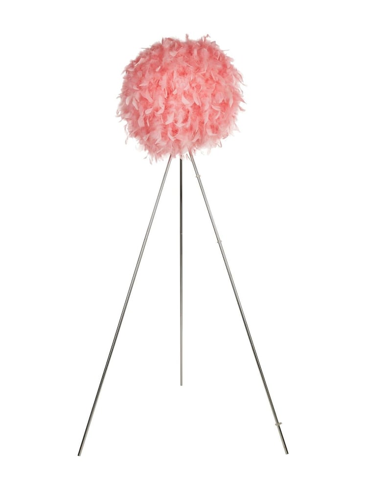 Searchlight Chrome Fandango Feather Tripod Floor Lamp - Image 3 of 3