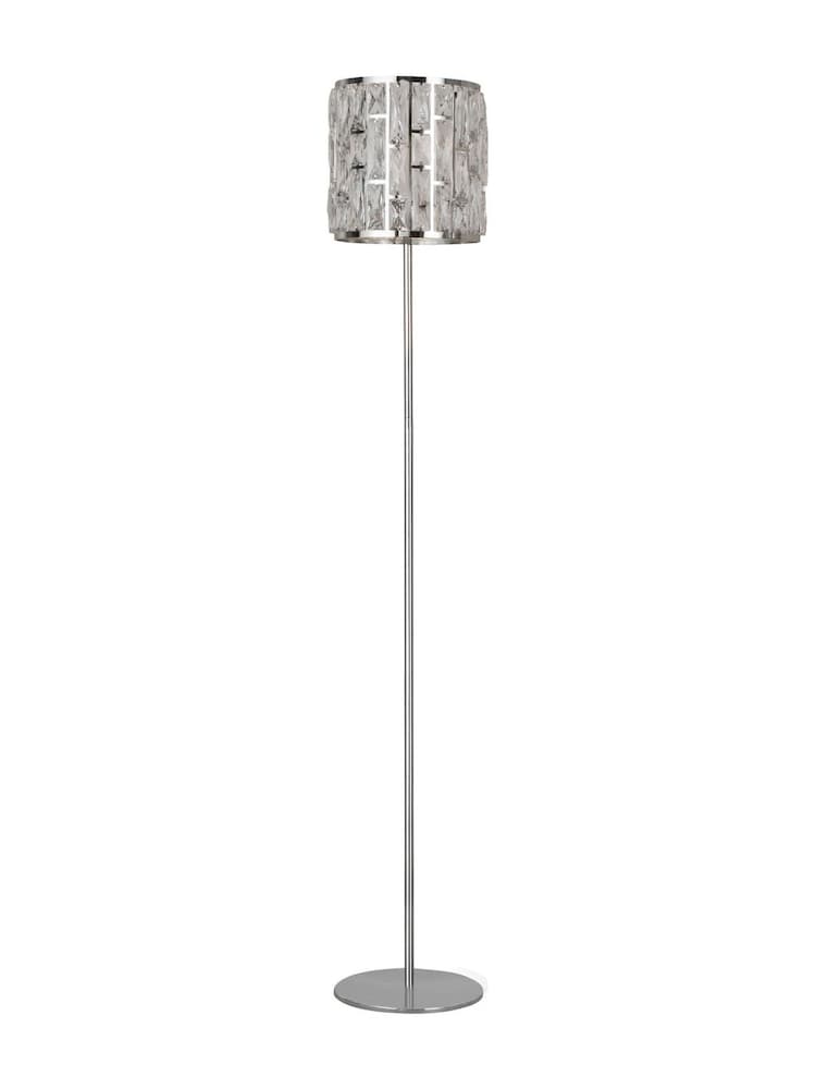 Searchlight Chrome and Clear Jenny Floor Lamp Crystal Glass - Image 4 of 4