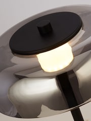 Searchlight Black Jenson Floor Lamp Smoked Glass - Image 2 of 4