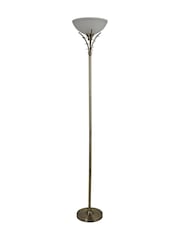 Searchlight Antique Brass Carriden Floor Lamp Acid Glass - Image 3 of 4