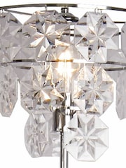Searchlight Chrome and Clear Stella Acrylic Shade Floor Lamp - Image 4 of 4