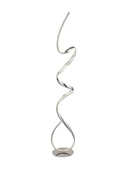 Searchlight Chrome and Clear Ribbon LED Floor Lamp - Image 2 of 4