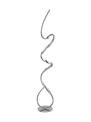 Searchlight Chrome and Clear Ribbon LED Floor Lamp - Image 3 of 4