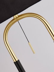 Searchlight Matt Black and Satin Brass and Black Simone Floor Lamp - Image 4 of 4