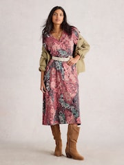 White Stuff Pink Megan Jersey Dress - Image 1 of 6