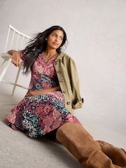 White Stuff Pink Megan Jersey Dress - Image 2 of 6