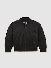 Reiss Black Finn 3-9 yrs Reiss | Royal Ballet Bomber Unisex Fit Jacket - Image 2 of 6