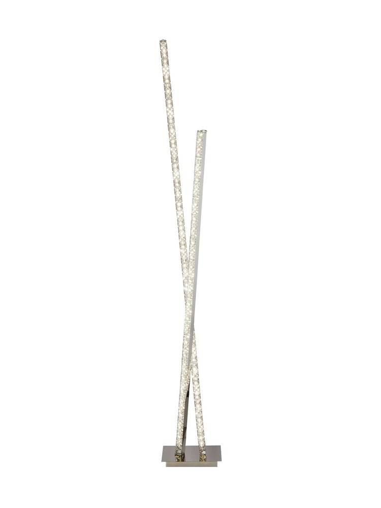 Searchlight Chrome and Clear Degree Clear Crystal Floor Lamp - Image 2 of 4 Searchlight Chrome and Clear Degree Clear Crystal Floor Lamp - Image 2 of 4