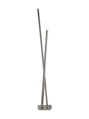 Searchlight Chrome and Clear Degree Clear Crystal Floor Lamp - Image 3 of 4