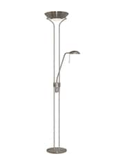 Searchlight Satin Silver and Clear and Frosted Mother and Child Carina and Sol Floor Lamp - Image 2 of 4