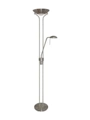 Searchlight Satin Silver and Clear and Frosted Mother and Child Carina and Sol Floor Lamp - Image 3 of 4