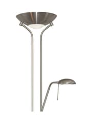 Searchlight Satin Silver and Clear and Frosted Mother and Child Carina and Sol Floor Lamp - Image 4 of 4