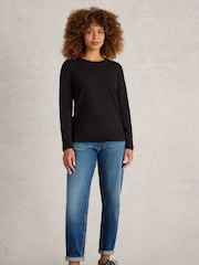 White Stuff Black Clara Long Sleeve T-Shirt - Image 1 of 6