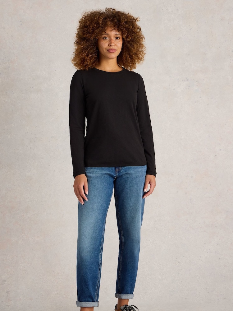 White Stuff Black Clara Long Sleeve T-Shirt - Image 1 of 6 White Stuff Black Clara Long Sleeve T-Shirt - Image 1 of 6