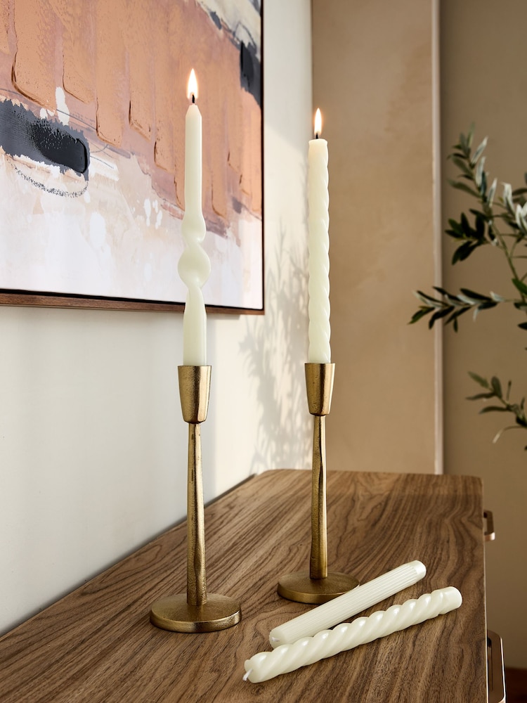 Ivory Unfragranced Tapers Set of 4 - Image 1 of 4