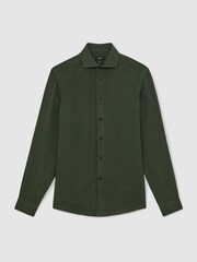 Reiss Kale Green Ruban Shirt - Image 2 of 6