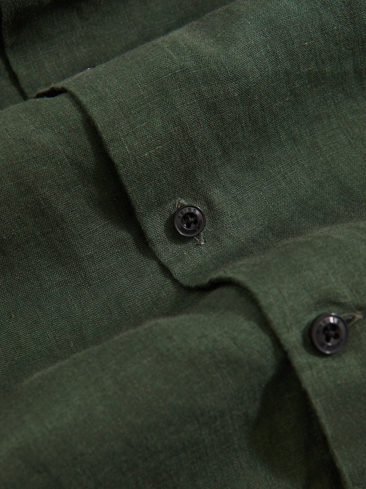 Reiss Kale Green Ruban Shirt - Image 6 of 6