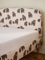 Linen Look Hamish Cow Matson Upholstered Bed Frame - Image 3 of 5