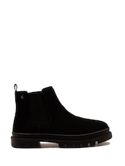Off The Hook Black Harrison Suede Leather Formal Chelsea Boots - Image 2 of 6