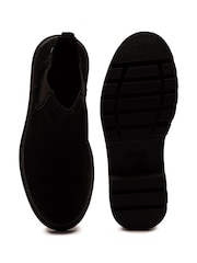 Off The Hook Black Harrison Suede Leather Formal Chelsea Boots - Image 6 of 6