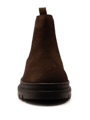 Off The Hook Brown Harrison Suede Leather Formal Chelsea Boots - Image 4 of 6