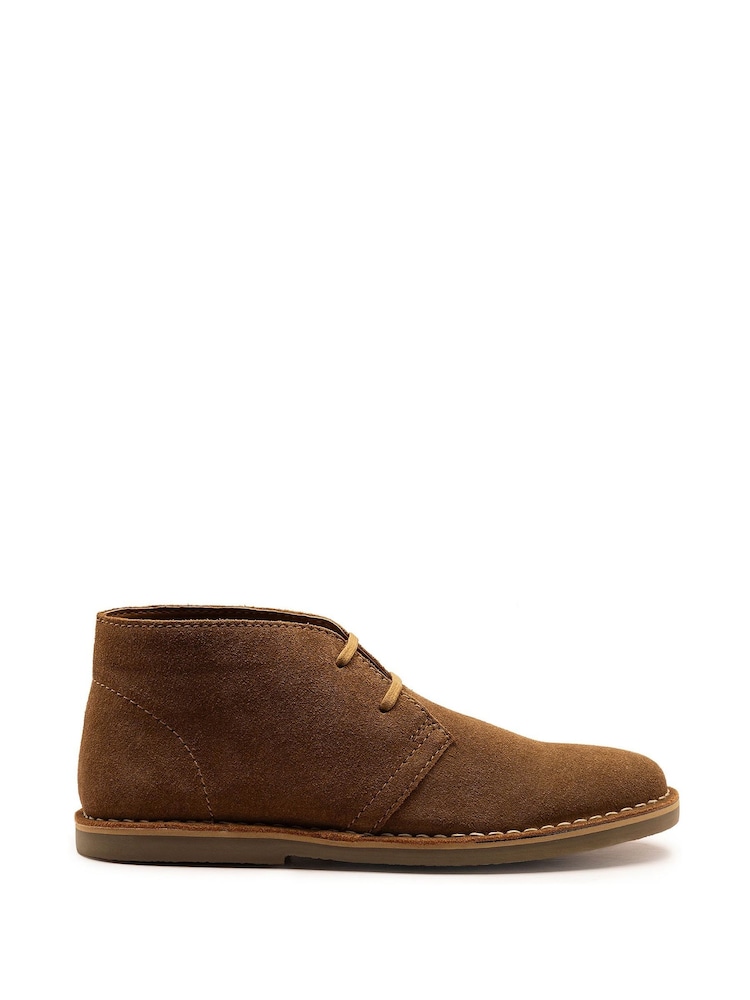 Off The Hook Brown Sahara Suede Leather Desert Lace-Up Chukka Boots - Image 2 of 6 Off The Hook Brown Sahara Suede Leather Desert Lace-Up Chukka Boots - Image 2 of 6