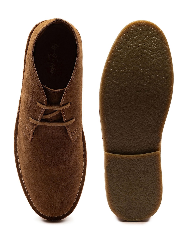 Off The Hook Brown Sahara Suede Leather Desert Lace-Up Chukka Boots - Image 6 of 6 Off The Hook Brown Sahara Suede Leather Desert Lace-Up Chukka Boots - Image 6 of 6