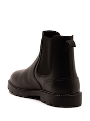 Off The Hook Black Vader Leather Formal Chelsea Boots - Image 3 of 6