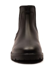 Off The Hook Black Vader Leather Formal Chelsea Boots - Image 4 of 6