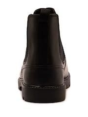Off The Hook Black Vader Leather Formal Chelsea Boots - Image 5 of 6