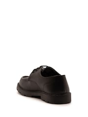 Off The Hook Black Rocky Leather Lace-Up Casual Boat Shoes - Image 3 of 6