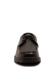 Off The Hook Black Rocky Leather Lace-Up Casual Boat Shoes - Image 4 of 6
