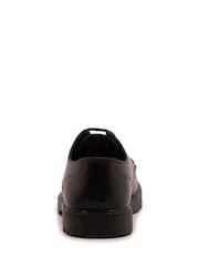 Off The Hook Black Rocky Leather Lace-Up Casual Boat Shoes - Image 5 of 6