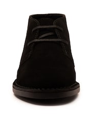 Off The Hook Black Sahara Suede Leather Desert Lace-Up Chukka Boots - Image 4 of 6