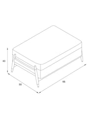 Soft Velvet Rust Brown Flinton Small Wooden Storage Footstool - Image 4 of 7